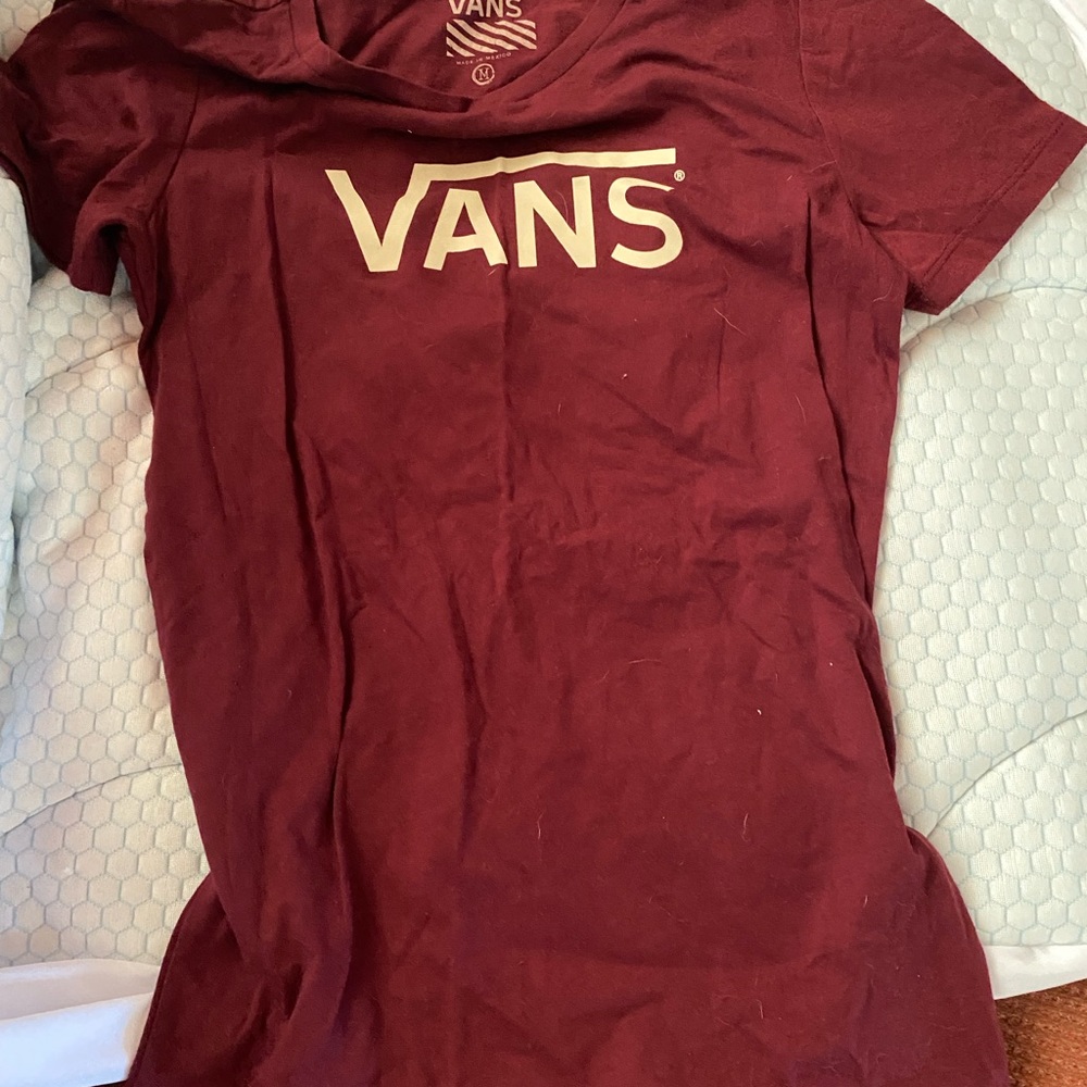 Vans tee shirt maroon
